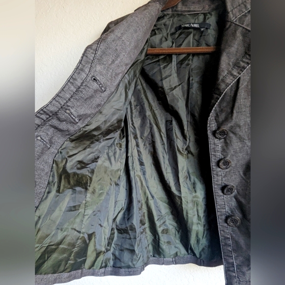 Marc Aurel Blazer Jacket 💕 Olive Brown XS 34 - Picture 8 of 8